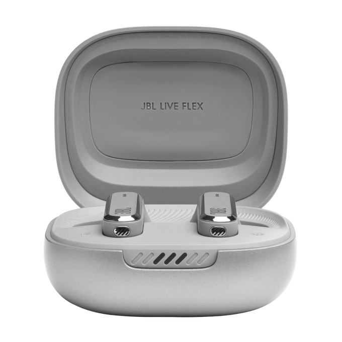 JBL Live Flex - Silver - True wireless Noise Cancelling earbuds - Detailshot 1 image number null